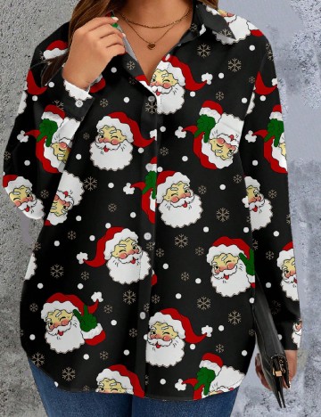 Camasa SHEIN CURVE, negru