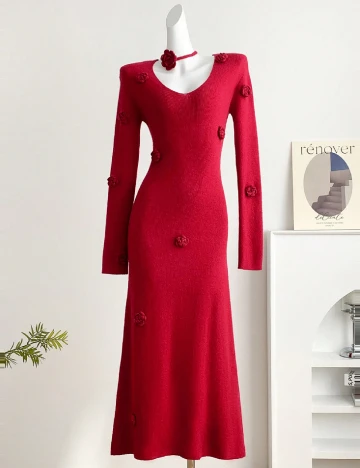 Rochie lunga SHEIN, rosu