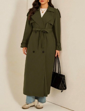 Trench SHEIN CURVE, verde