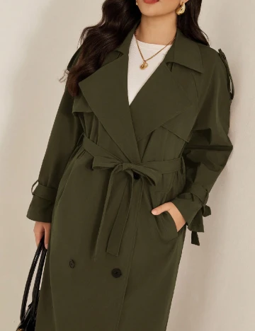 Trench SHEIN CURVE, verde
