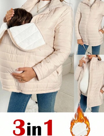 Geaca SHEIN Maternity, crem