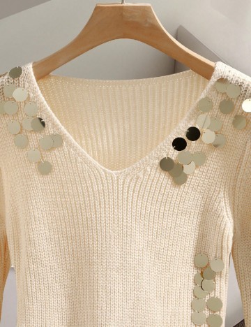 Rochie scurta SHEIN, crem