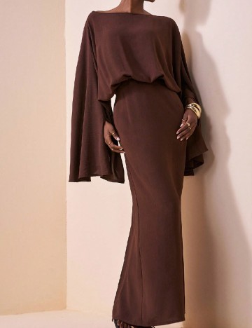 Rochie lunga SHEIN, maro