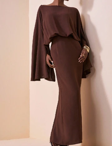 Rochie lunga SHEIN, maro