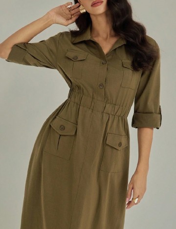 Rochie lunga SHEIN, verde