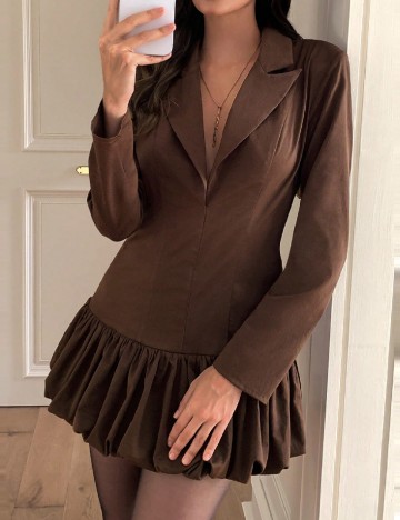 Rochie scurta SHEIN, maro