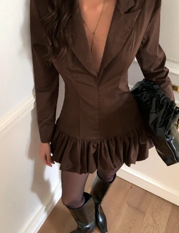 Rochie scurta SHEIN, maro