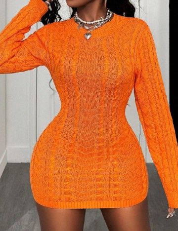 Rochie scurta SHEIN, portocaliu