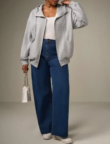 Hanorac SHEIN CURVE, gri