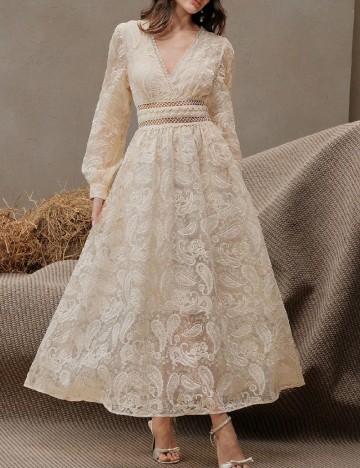 
						Rochie lunga Anewsta, crem