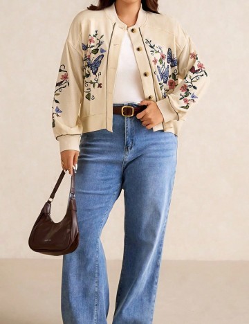 
						Cardigan SHEIN CURVE, crem