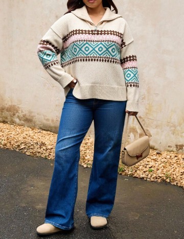 
						Pulover SHEIN CURVE, bej