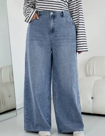 Blugi SHEIN CURVE, albastru