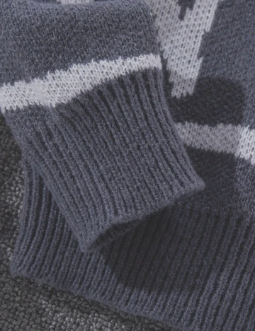 Pulover Shein Kids, gri petrol