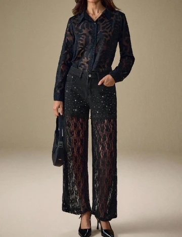 Pantaloni SHEIN, negru