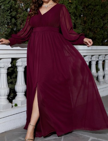 Rochie lunga SHEIN CURVE, pruna