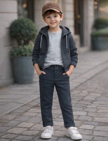 
						Pantaloni Zara, gri inchis