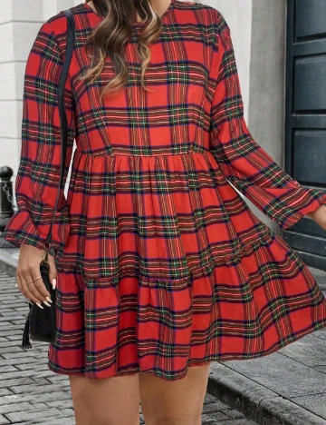 Rochie scurta SHEIN CURVE, rosu