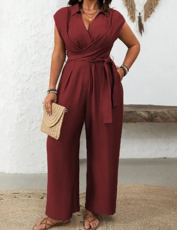 Salopeta SHEIN CURVE, visiniu