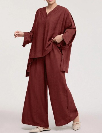 
						Compleu SHEIN, caramiziu