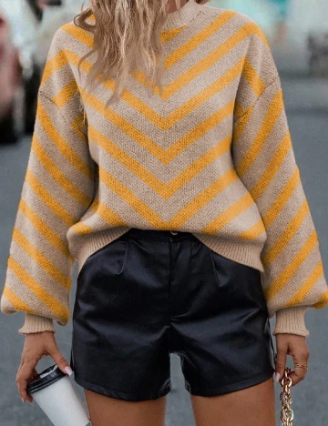 Pulover SHEIN, galben/crem