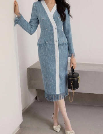 Rochie medie SHEIN, albastru