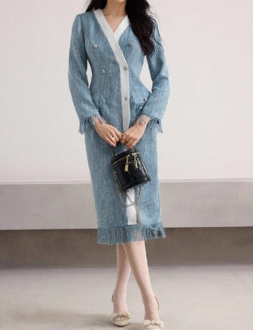 Rochie medie SHEIN, albastru