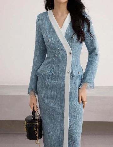 Rochie medie SHEIN, albastru