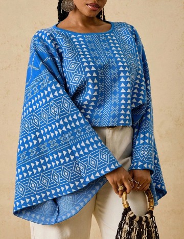 
						Bluza SHEIN CURVE, albastru