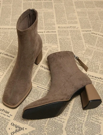 Botine SHEIN, maro