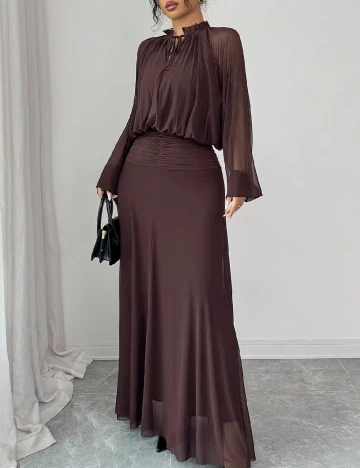 Rochie lunga SHEIN, maro