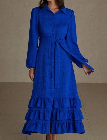 Rochie lunga Aveloria, albastru