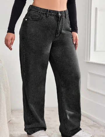 Blugi SHEIN CURVE, gri inchis