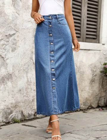 
						Fusta SHEIN, albastru