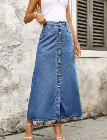 Fusta SHEIN, albastru