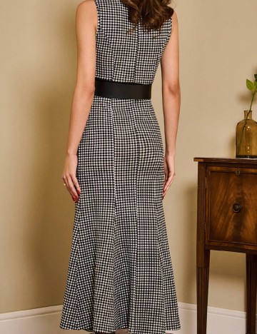 Rochie lunga SHEIN, alb/negru