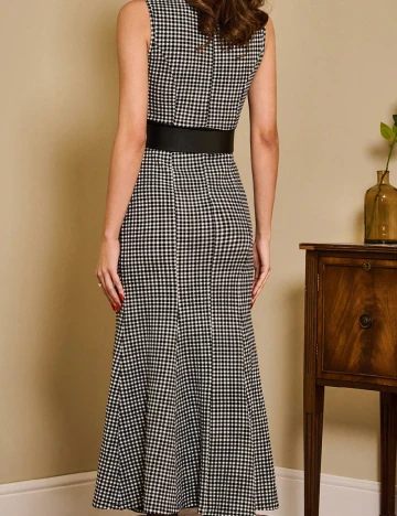 Rochie lunga SHEIN, alb/negru