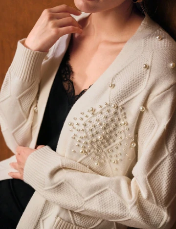 Cardigan Zeylah, ecru