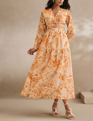 Rochie medie Anewsta, galben