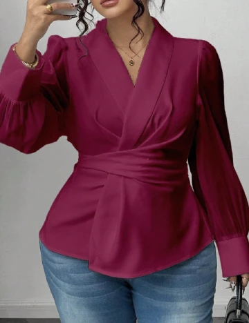 Bluza SHEIN CURVE, pruna