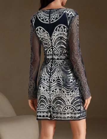 Rochie scurta Anewsta, bleumarin