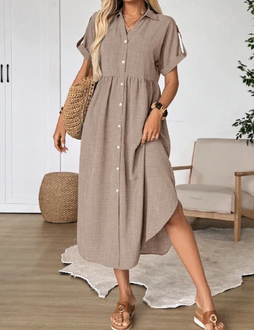 Rochie lunga Emery Rose, maro