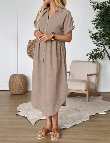 Rochie lunga Emery Rose, maro