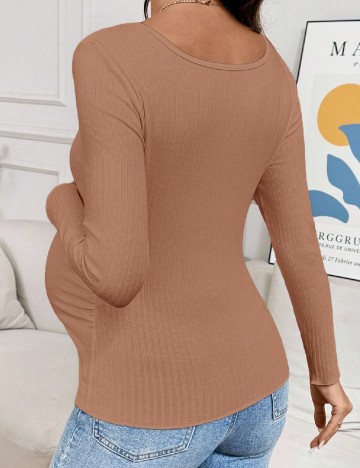 Bluza SHEIN Maternity, maro