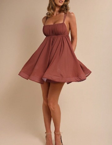 
						Rochie scurta Cosmina, maro