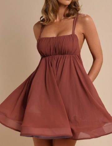 Rochie scurta Cosmina, maro