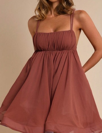 Rochie scurta Cosmina, maro