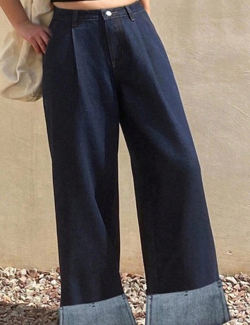 Blugi Dazy Plus Size, bleumarin