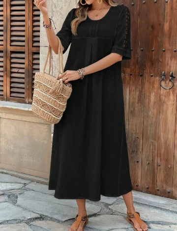 Rochie lunga Emery Rose, negru