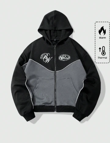 Hanorac Romwe, negru/gri